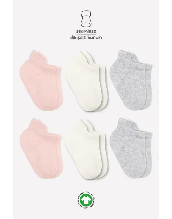 Omarı Modern Renklerde Penye Sneakers Çorap Seti