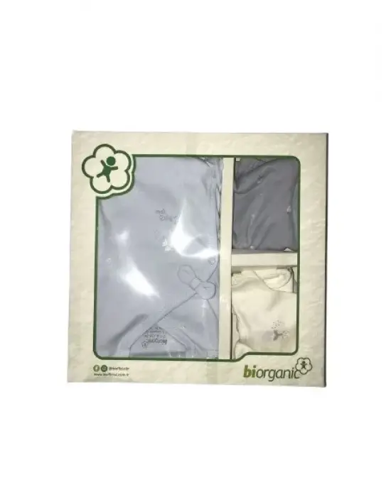 Omarı Organik Çiçek Desenli 5 Parça Hastane Çıkış Seti