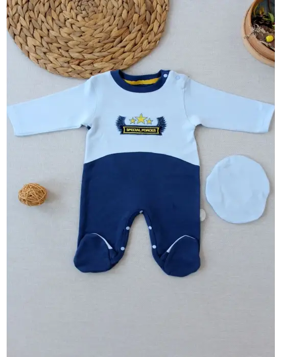 Omarı Özel Kuvvetler Nakışlı Bebek Tulumu Lacivert