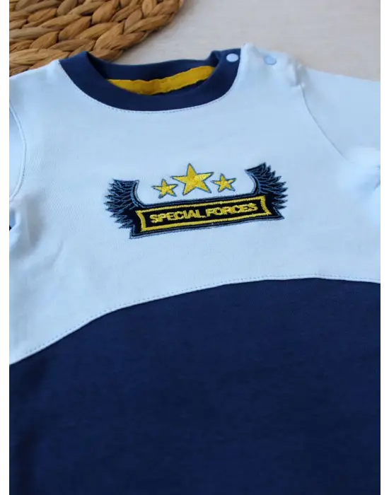 Omarı Özel Kuvvetler Nakışlı Bebek Tulumu Lacivert