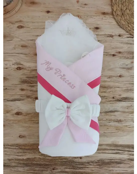 Omarı Pembe Yenidoğan Delüks Kundak Battaniyesi