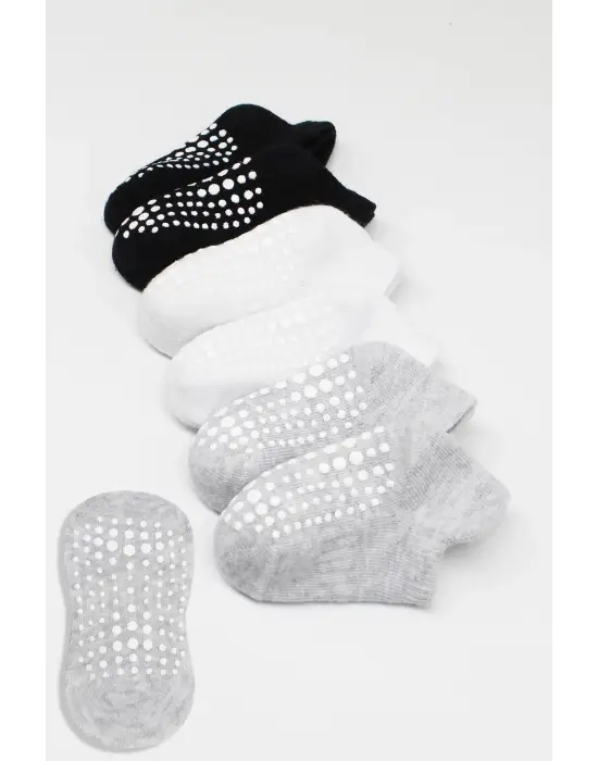 Omarı Rahat Ve Şık 6lı Kaymaz Penye Çorap Seti