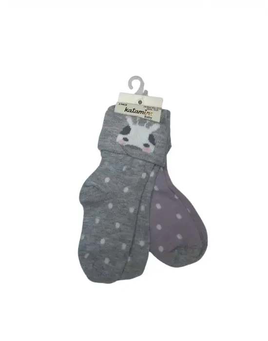 Omarı Sahil Modasında İkonik Çizgiler: 2li Bebek Soket Çorap Asorti