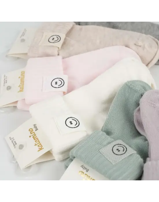 Omarı Sevimli Renkli Bebek Kız Soket Çorap Seti