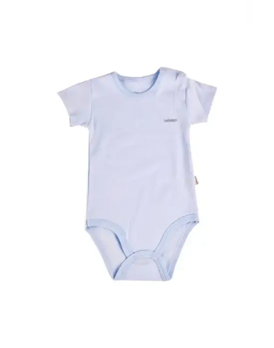 Omarı Şık Mavi Kısa Kol Body