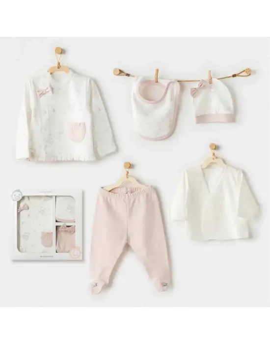 Omarı Şık Tasarımlı Ekru Renkli Ballerina Bebek Seti