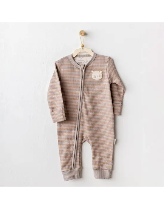 Omarı Şirin Bebeğiniz İçin Rahat Bej Tulum