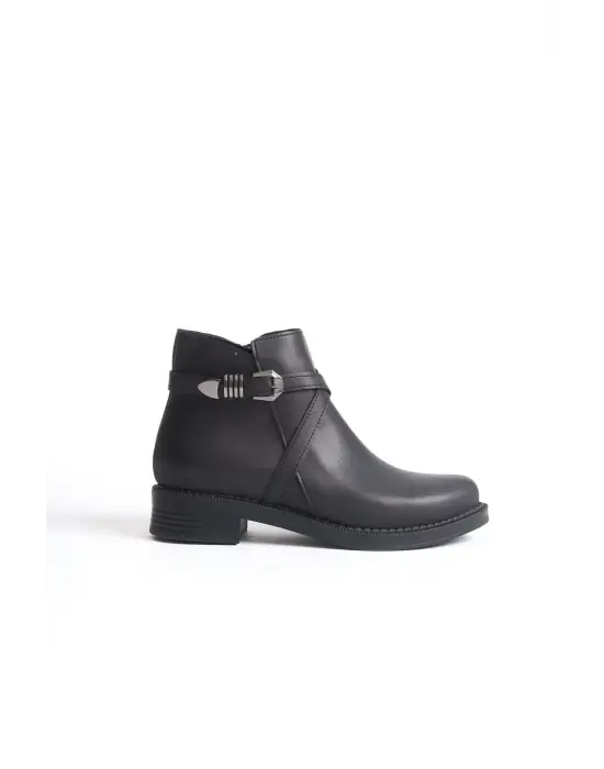 Omarı Siyah Rahat Tabanlı Bayan Bot - Şık ve Konforlu