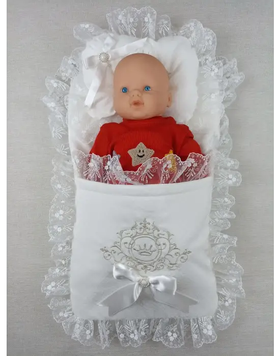 Omarı Yenidoğan Bambu Kundak Seti Ekru