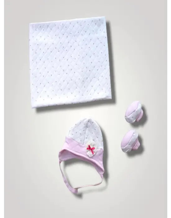 Omarı Yenidoğan Bebek Battaniye Takımı Pembe