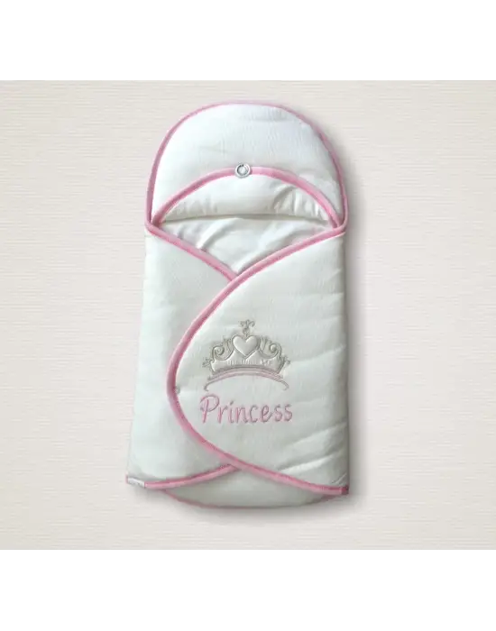 Omarı Yenidoğan Çizgi Efektli Kız Bebek Battaniyesi