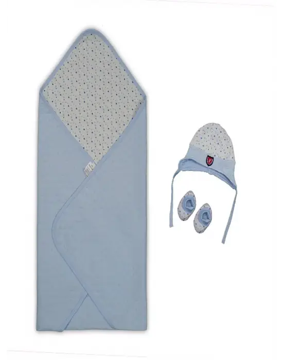 Omarı Yenidoğan Mavi Battaniye Takımı İle Zarif Stil Tamamlayıcı