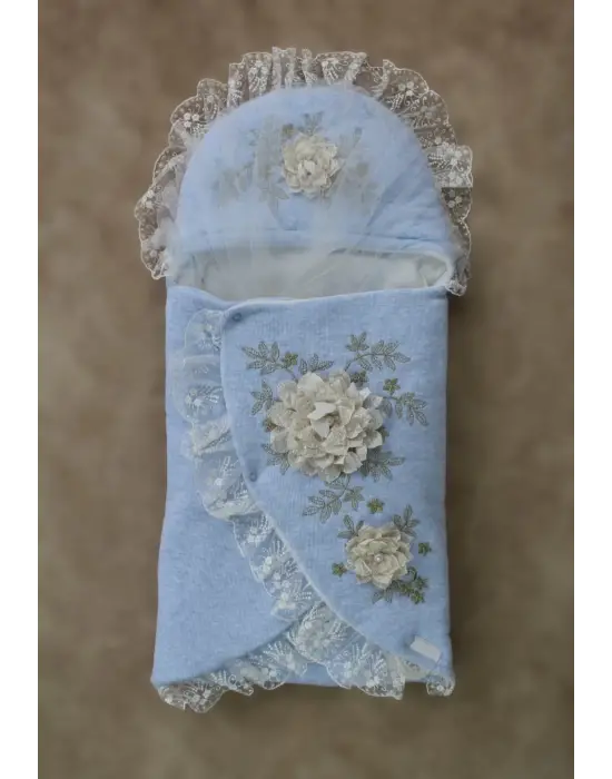 Omarı Yenidoğan Mavi Kundak Battaniyesi