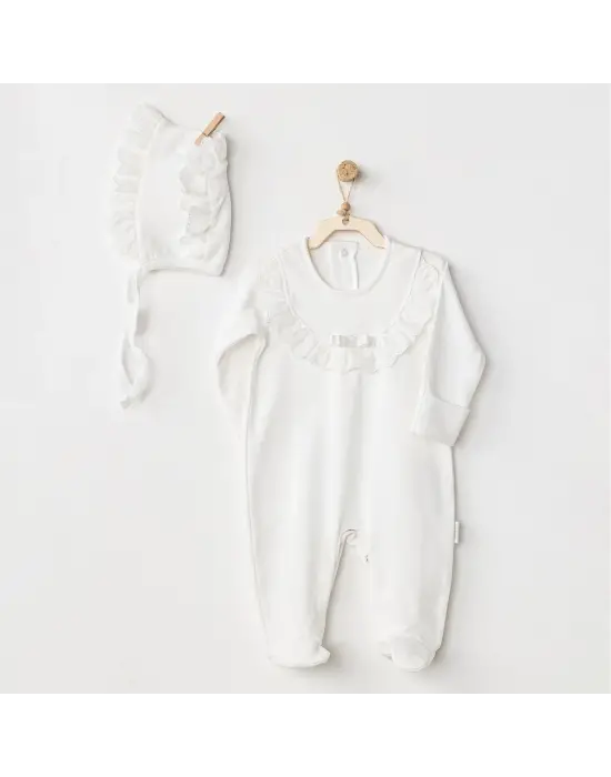 Omarı Yumuşak Pamuklu Bebek Tulum Takımı