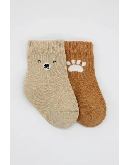 Omarı Yumuşak ve Şık 2li Penye Çorap Seti