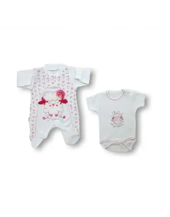 Omarı Yumuşak ve Şık 5 Parça Zıbın Takımı Ekru Renkli