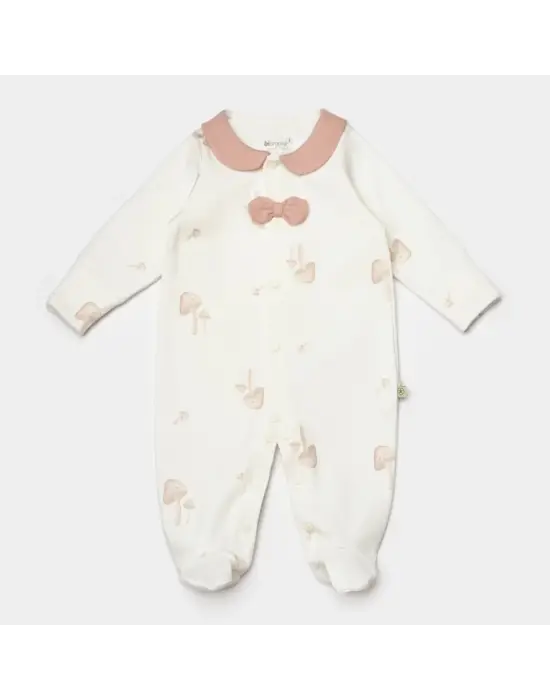 Omarı Yumuşak ve Şık Bebek Tulumu Light Beige