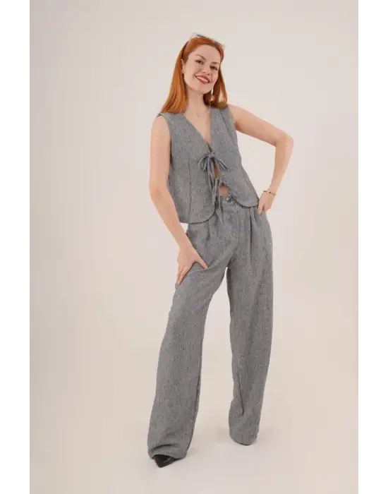 Omarı Detaylı Antrasit İkili Takım