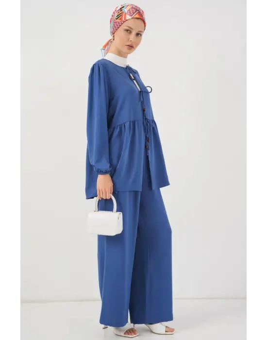 Trend Tunik Pantolon İkili Takım - İndigo