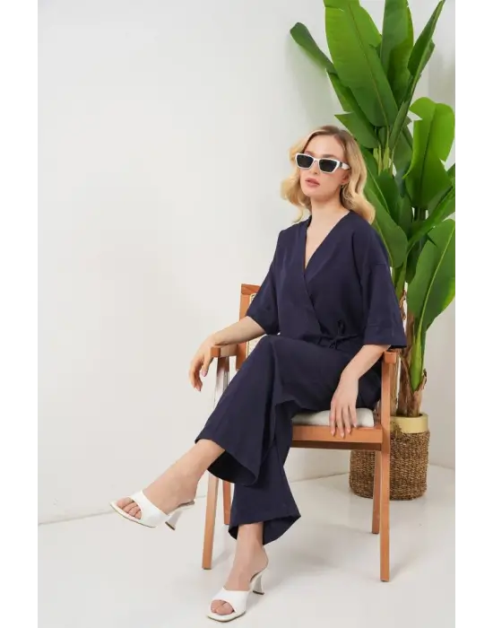 Önü Bağlamalı Alt Üst Takım 6745 - Lacivert