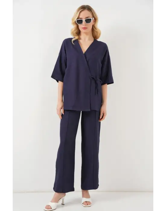 Önü Bağlamalı Alt Üst Takım 6745 - Lacivert