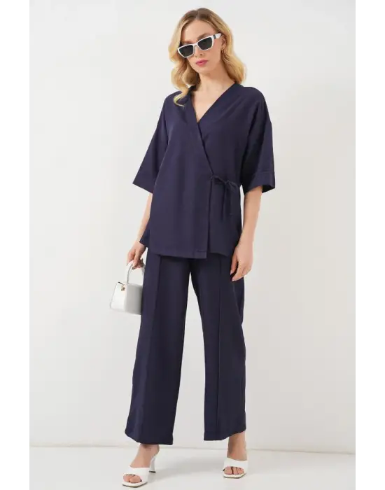 Önü Bağlamalı Alt Üst Takım 6745 - Lacivert