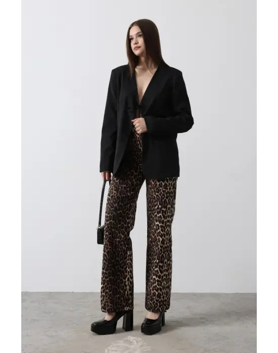 Önü Bağlamalı Blazer Ceket - Siyah