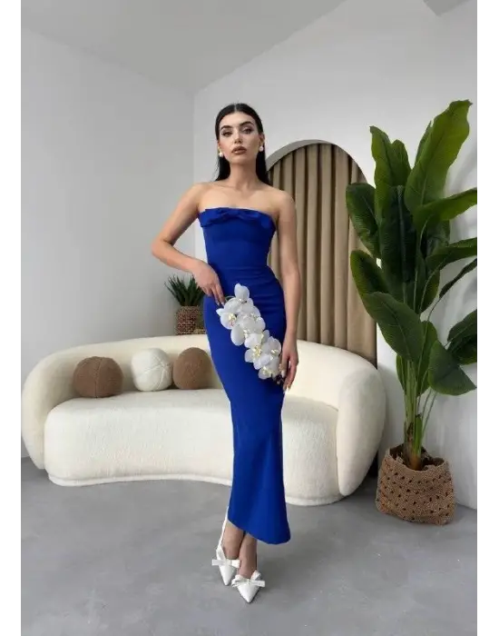 Omarı Kürdale Detaylı Elbise