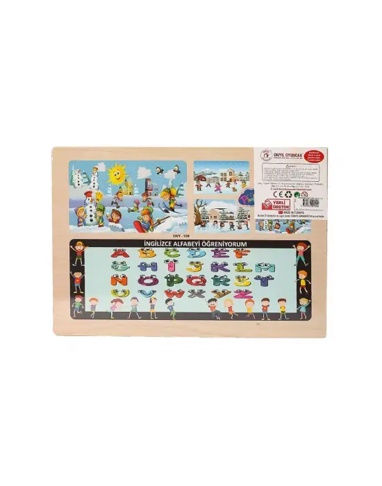 ONY-109-110-111-112 Ahşap Eğitici Çocuk Puzzle -Kış Mevsimi