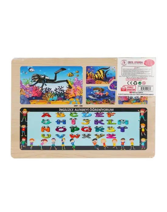 Omarı Eğitici Deniz Hayvanları Ahşap Puzzle