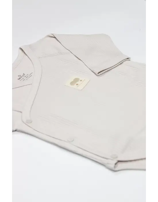 Organic Modal Flying Balloons Kruvaze Uzun Kol Body Bs17121 Bej