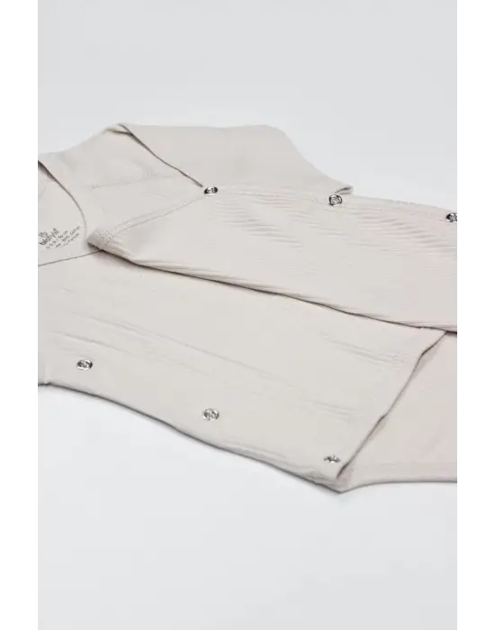 Organic Modal Flying Balloons Kruvaze Uzun Kol Body Bs17121 Bej