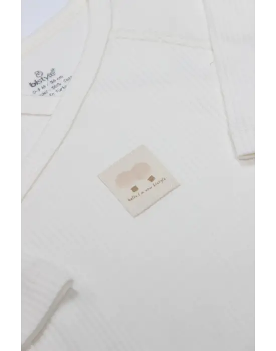 Organic Modal Flying Balloons Kruvaze Uzun Kol Body Bs17121 Ekru