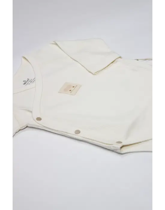 Organic Modal Flying Balloons Kruvaze Uzun Kol Body Bs17121 Ekru