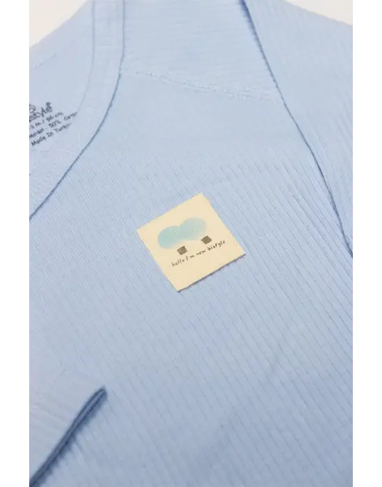 Organic Modal Flying Balloons Kruvaze Uzun Kol Body Bs17121 Mavi