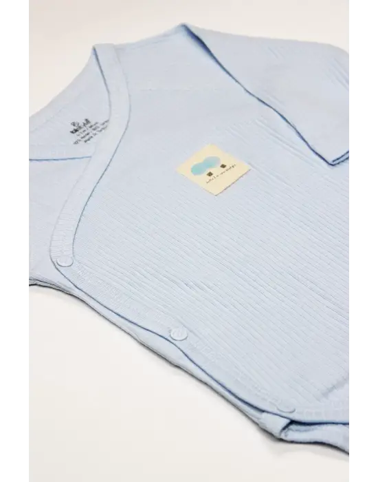 Organic Modal Flying Balloons Kruvaze Uzun Kol Body Bs17121 Mavi