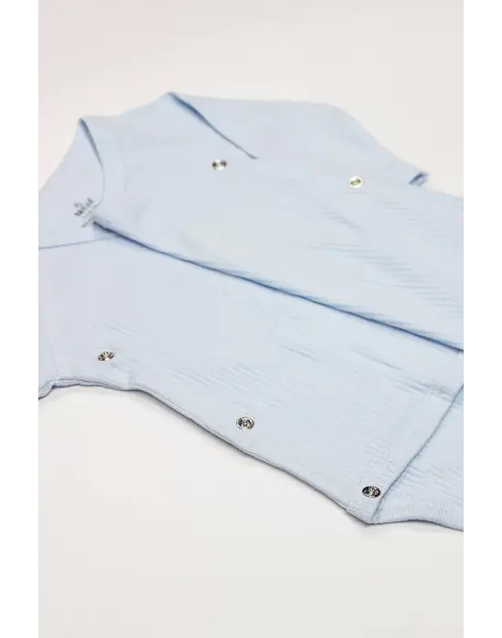 Organic Modal Flying Balloons Kruvaze Uzun Kol Body Bs17121 Mavi