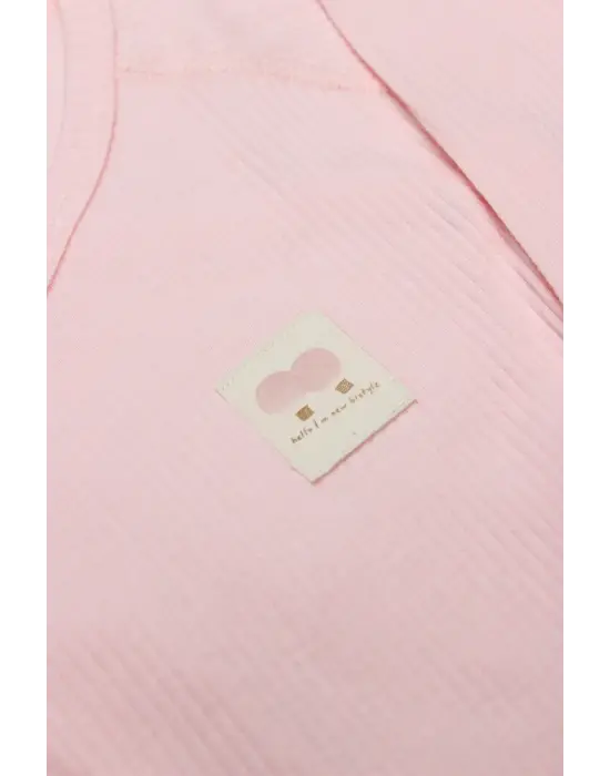 Organic Modal Flying Balloons Kruvaze Uzun Kol Body Bs17121 Pembe