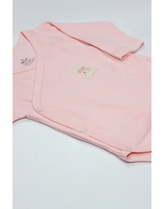 Organic Modal Flying Balloons Kruvaze Uzun Kol Body Bs17121 Pembe