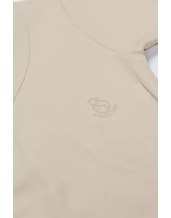 Organik Natural Basic Style Kruvaze Uzun Kol Body Bs17102 Bej