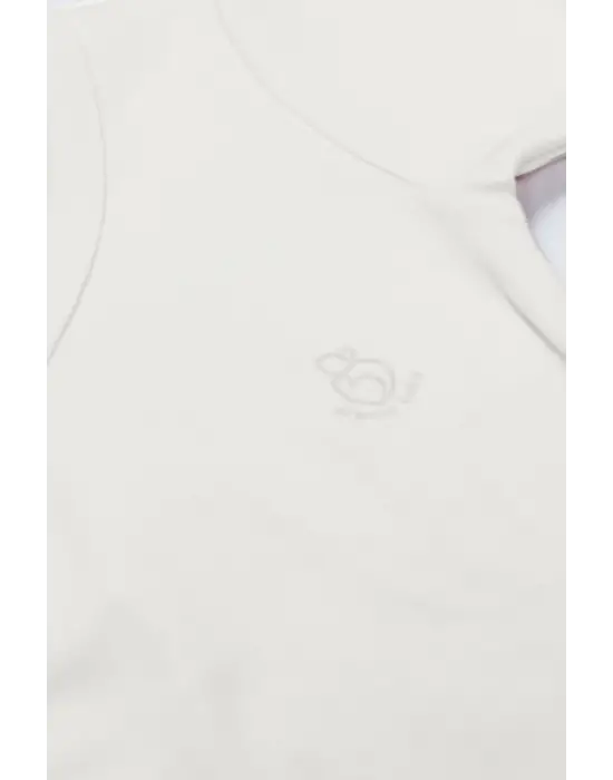 Organik Natural Basic Style Kruvaze Uzun Kol Body Bs17102 Ekru