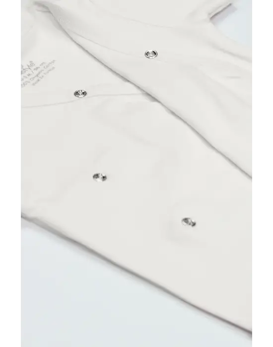 Organik Natural Basic Style Kruvaze Uzun Kol Body Bs17102 Ekru