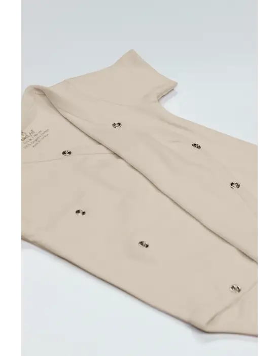 Organik Natural Basic Style Kruvaze Yarım Kol Body Bs17101 Bej