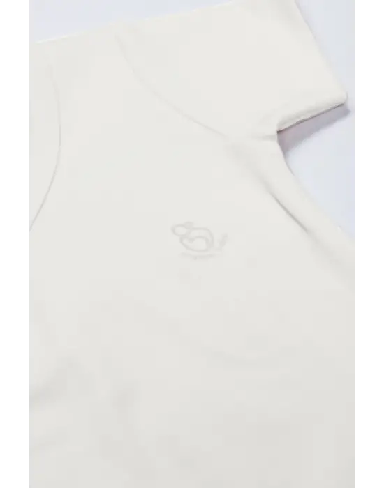 Organik Natural Basic Style Kruvaze Yarım Kol Body Bs17101 Ekru