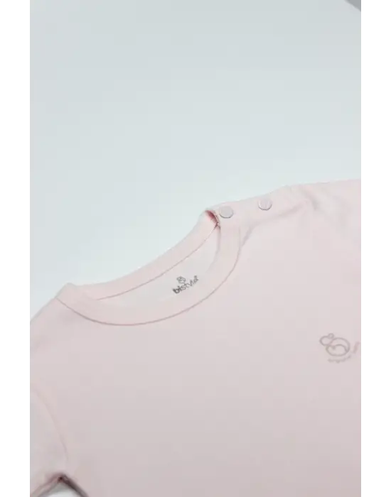 Organik Natural Basic Style Yarım Kol Body Bs17103 Pembe