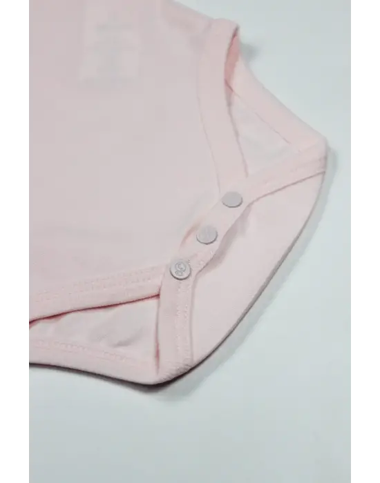 Organik Natural Basic Style Yarım Kol Body Bs17103 Pembe