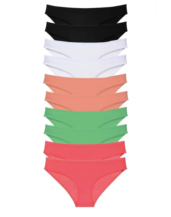 Omarı Süper Eko Likralı Kadın Slip Külot Seti