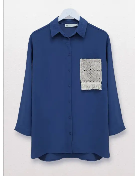 Omarı Modern ve Şık Düğmeli Ayrobin Gömlek