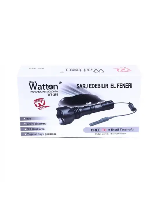Orjinal 600 Lümen Tx6 Şarjlı Özel Avcı Feneri  Wt-253