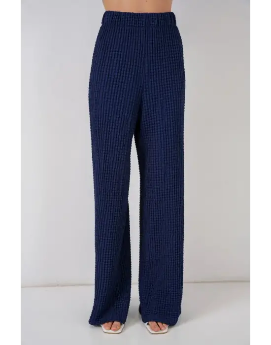 Örme Bluz Pantolon İkili Takım 30052 - Lacivert